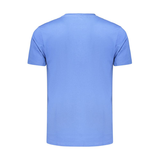 Coveri Moving Blaues Baumwoll-T-Shirt für Herren