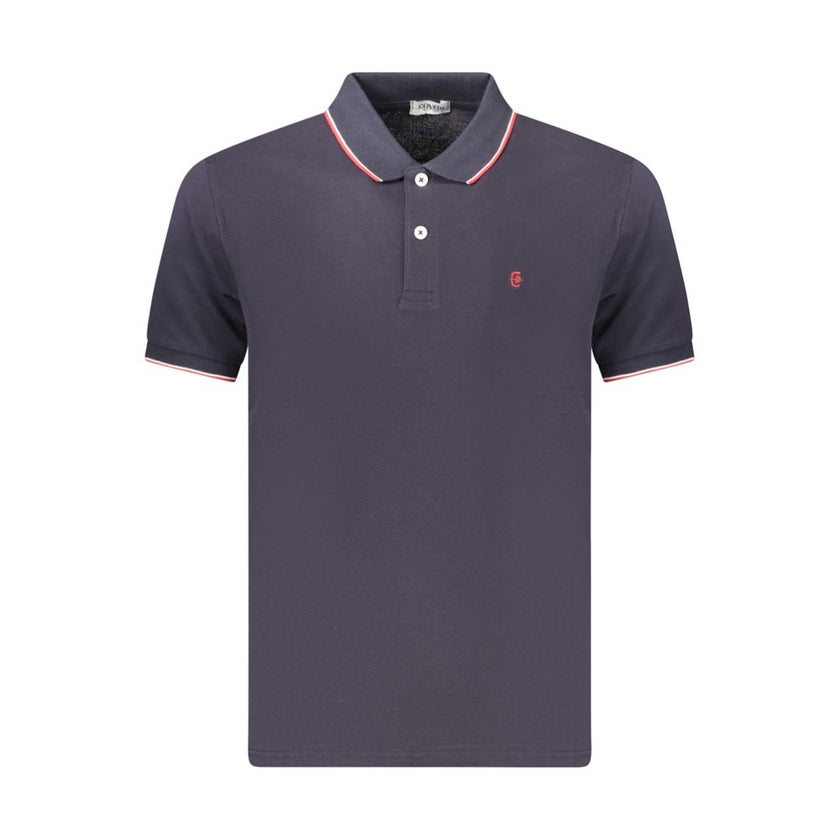 Coveri Moving Blaues Baumwoll-Poloshirt für Herren