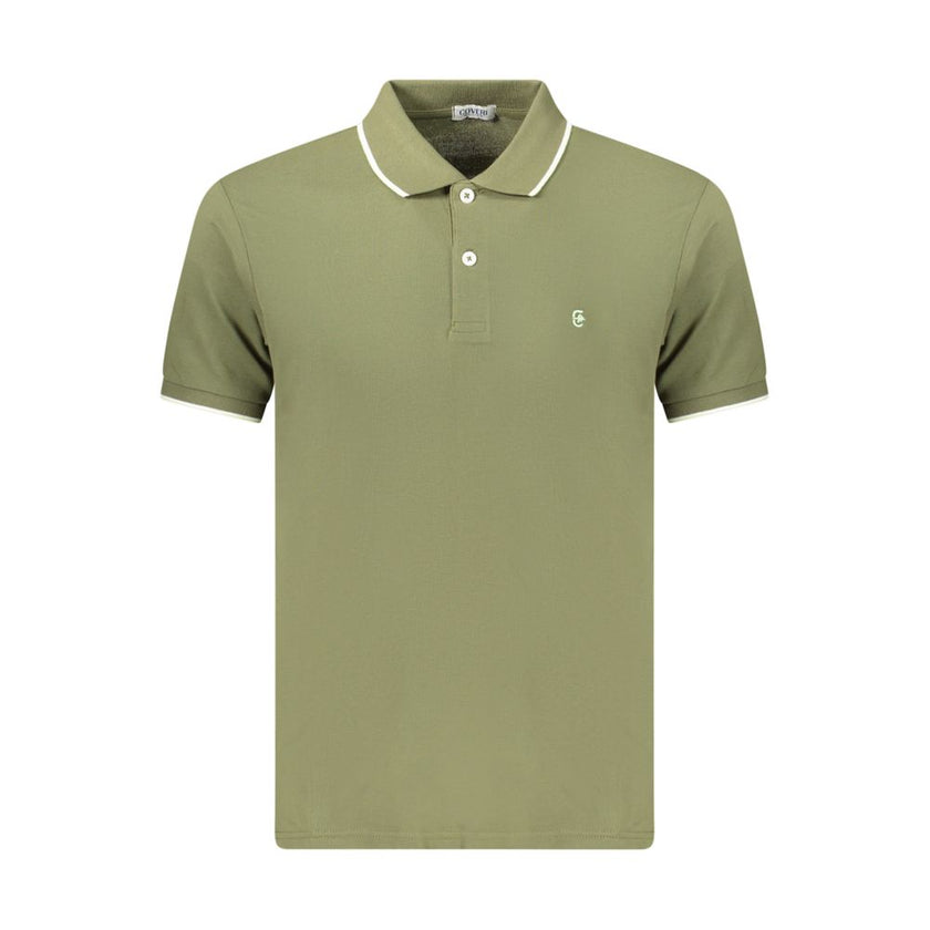 Coveri Moving Grünes Herren-Poloshirt aus Baumwolle