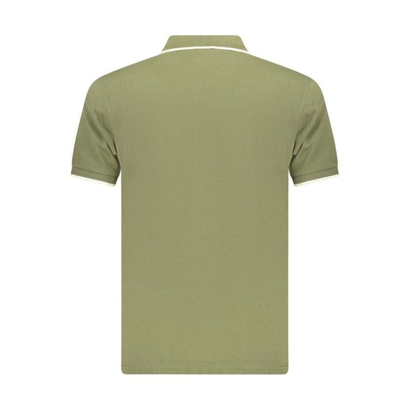 Coveri Moving Grünes Herren-Poloshirt aus Baumwolle