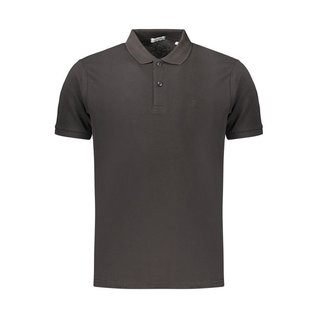 Coveri Moving Schwarzes Herren-Poloshirt aus Baumwolle
