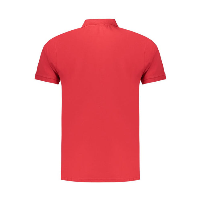 Coveri Moving Rotes Herren-Poloshirt aus Baumwolle