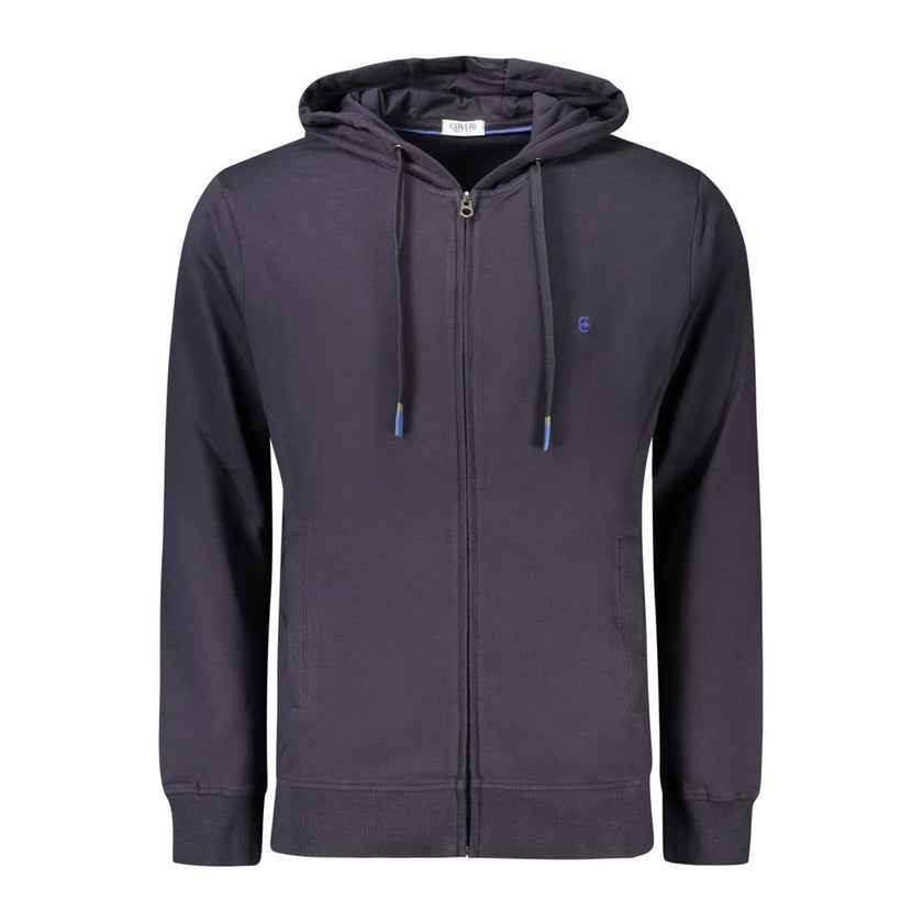 Coveri Moving Blaues Baumwoll-Sweatshirt für Herren