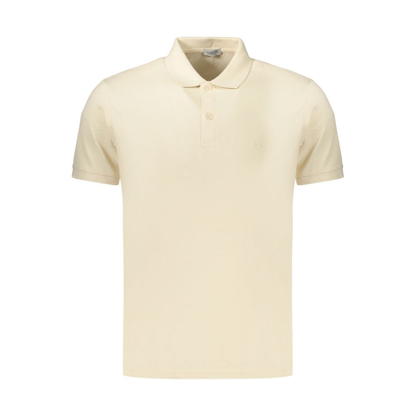 Coveri Moving Beigefarbenes Baumwoll-Poloshirt