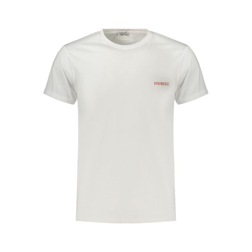 Bikkembergs Weißes Herren-T-Shirt aus Baumwolle