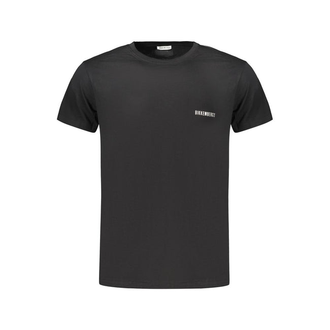 Bikkembergs Schwarzes Baumwoll-T-Shirt für Herren