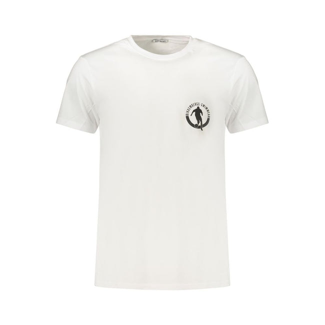 Bikkembergs Weißes Herren-T-Shirt aus Baumwolle