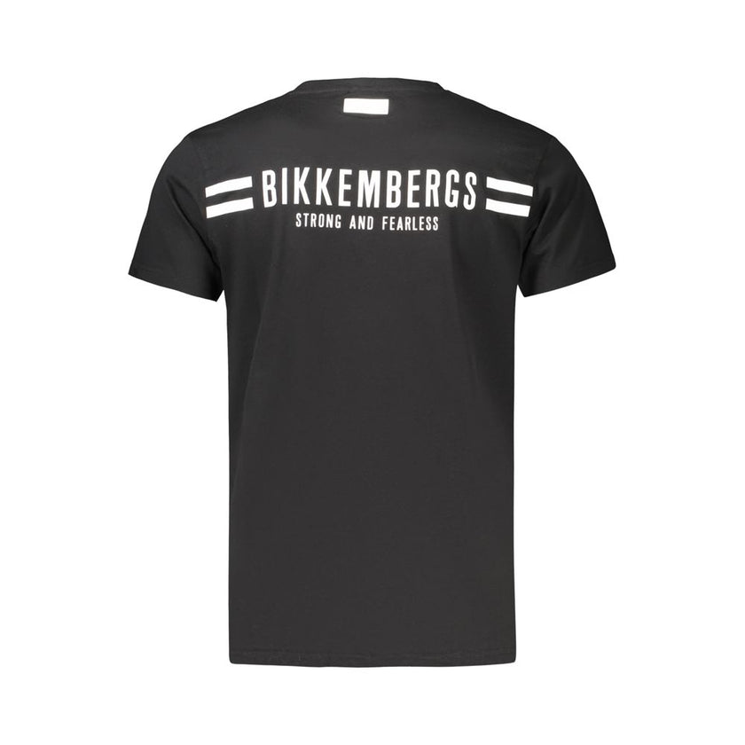 Bikkembergs Schwarzes Baumwoll-T-Shirt für Herren