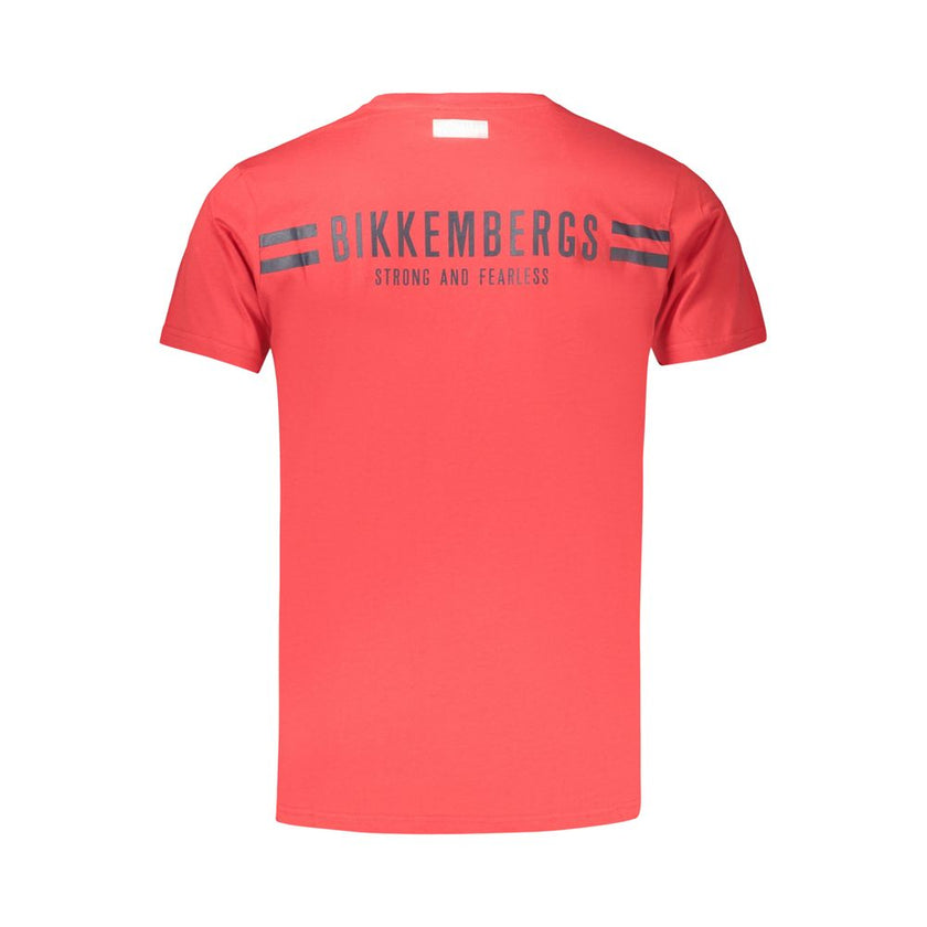Bikkembergs Baumwoll-T-Shirt in Rot