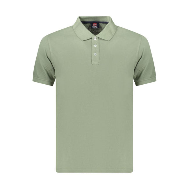 Norway 1963 Grünes Herren-Poloshirt aus Baumwolle