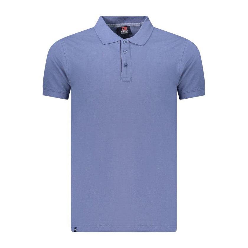 Norway 1963 Blaues Baumwoll-Poloshirt für Herren