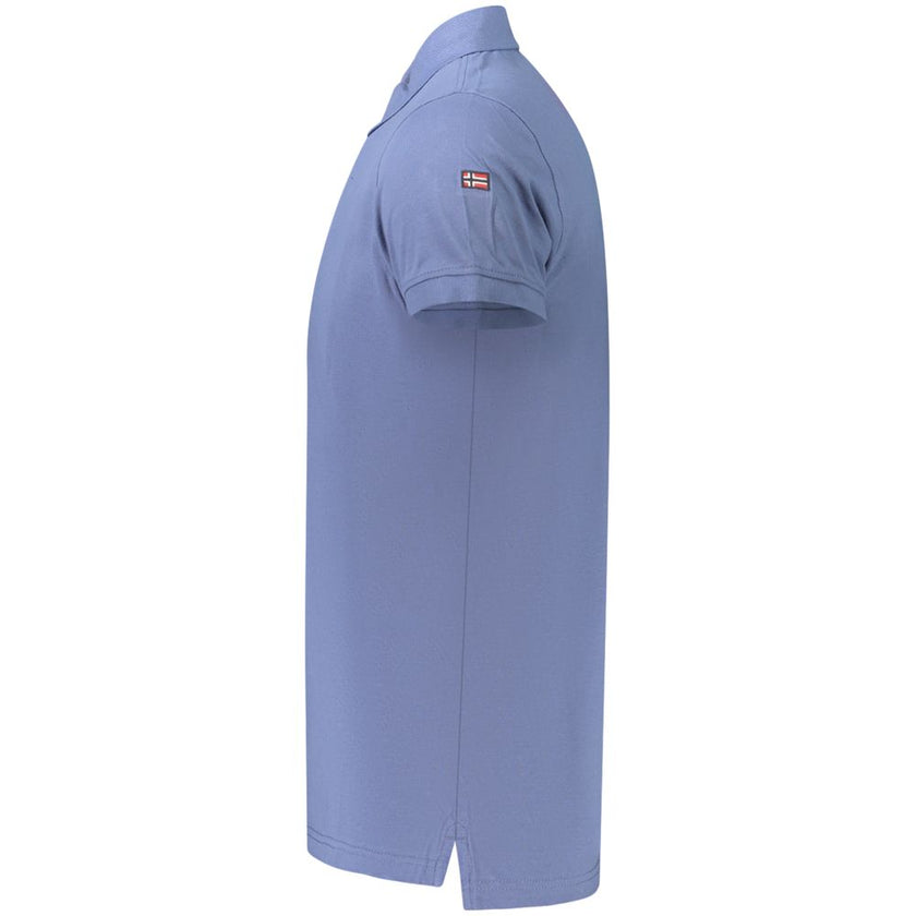 Norway 1963 Blaues Baumwoll-Poloshirt für Herren