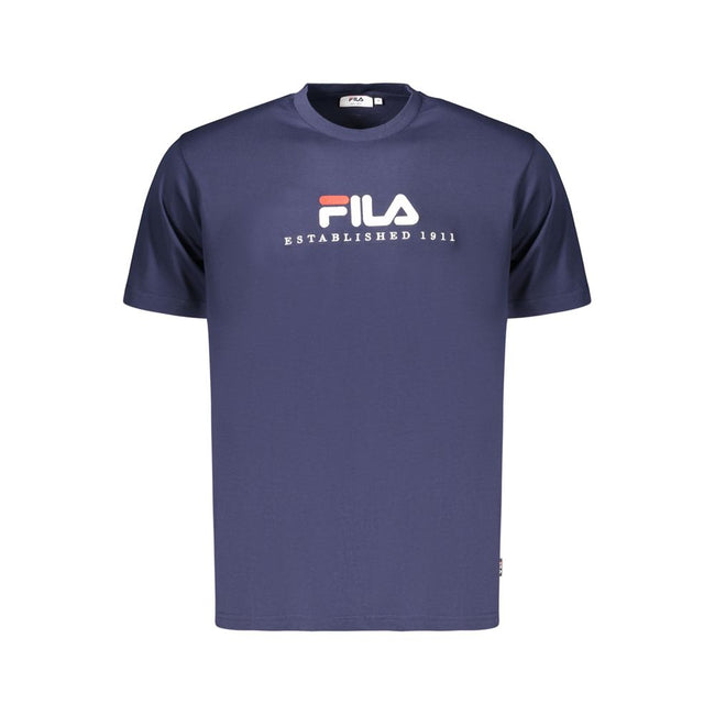Fila Blaues Baumwoll-T-Shirt für Herren