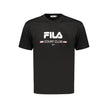 Fila Schwarzes Baumwoll-T-Shirt für Herren