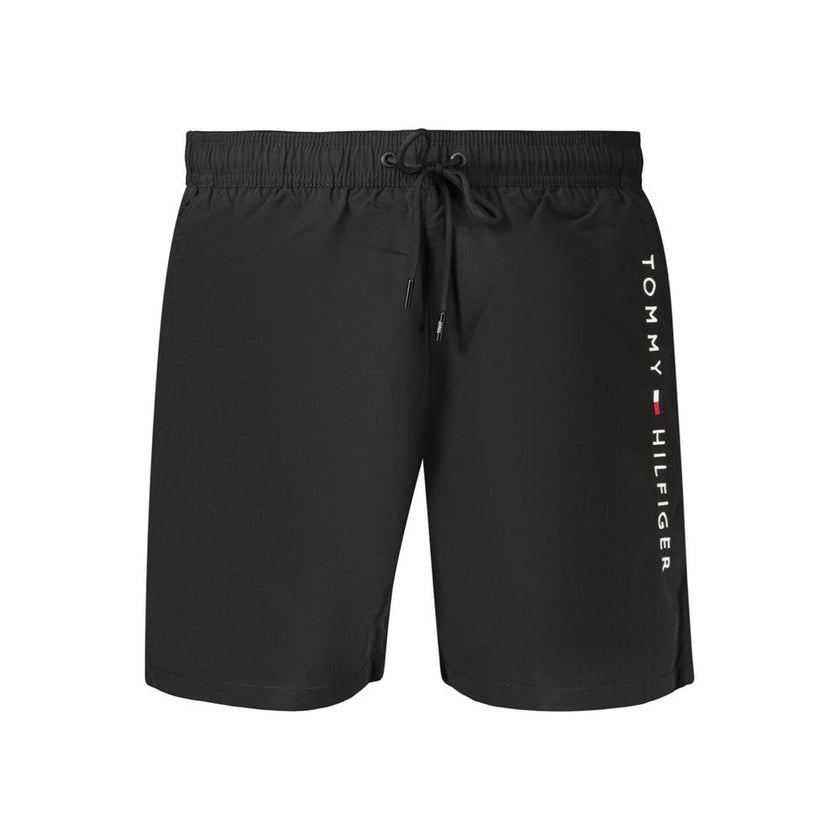 Tommy Hilfiger Herren-Badehose aus schwarzem Polyester