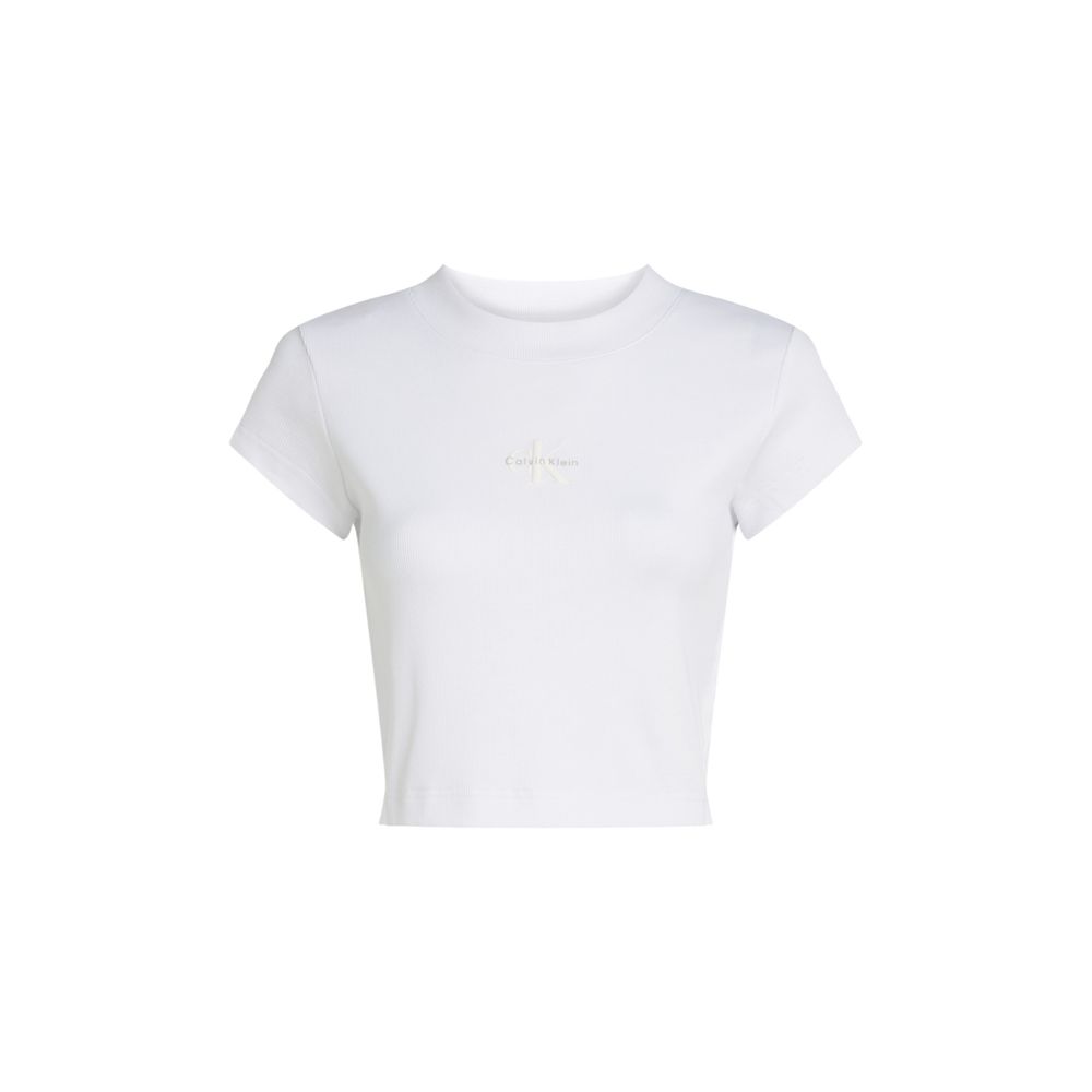 Calvin Klein Jeans Weißes Baumwoll-T-Shirt