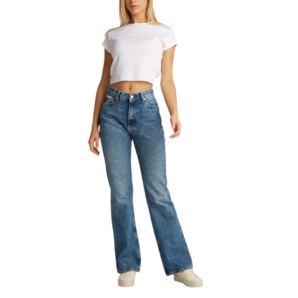 Calvin Klein Jeans Weißes Baumwoll-T-Shirt