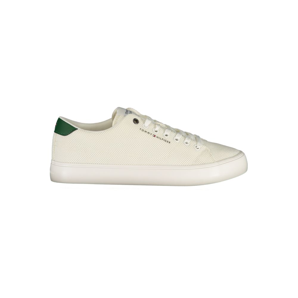 Tommy Hilfiger White Polyester Men's Sneakers