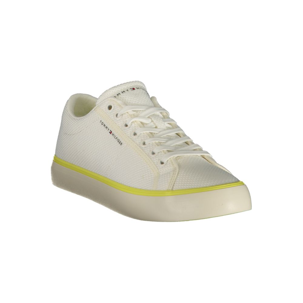 Tommy Hilfiger Men's White Polyester Sneakers
