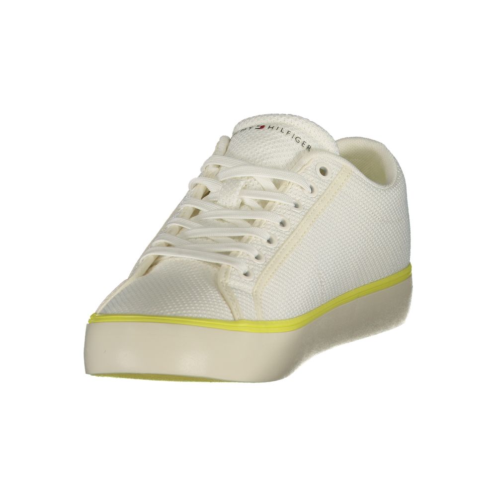 Tommy Hilfiger Men's White Polyester Sneakers