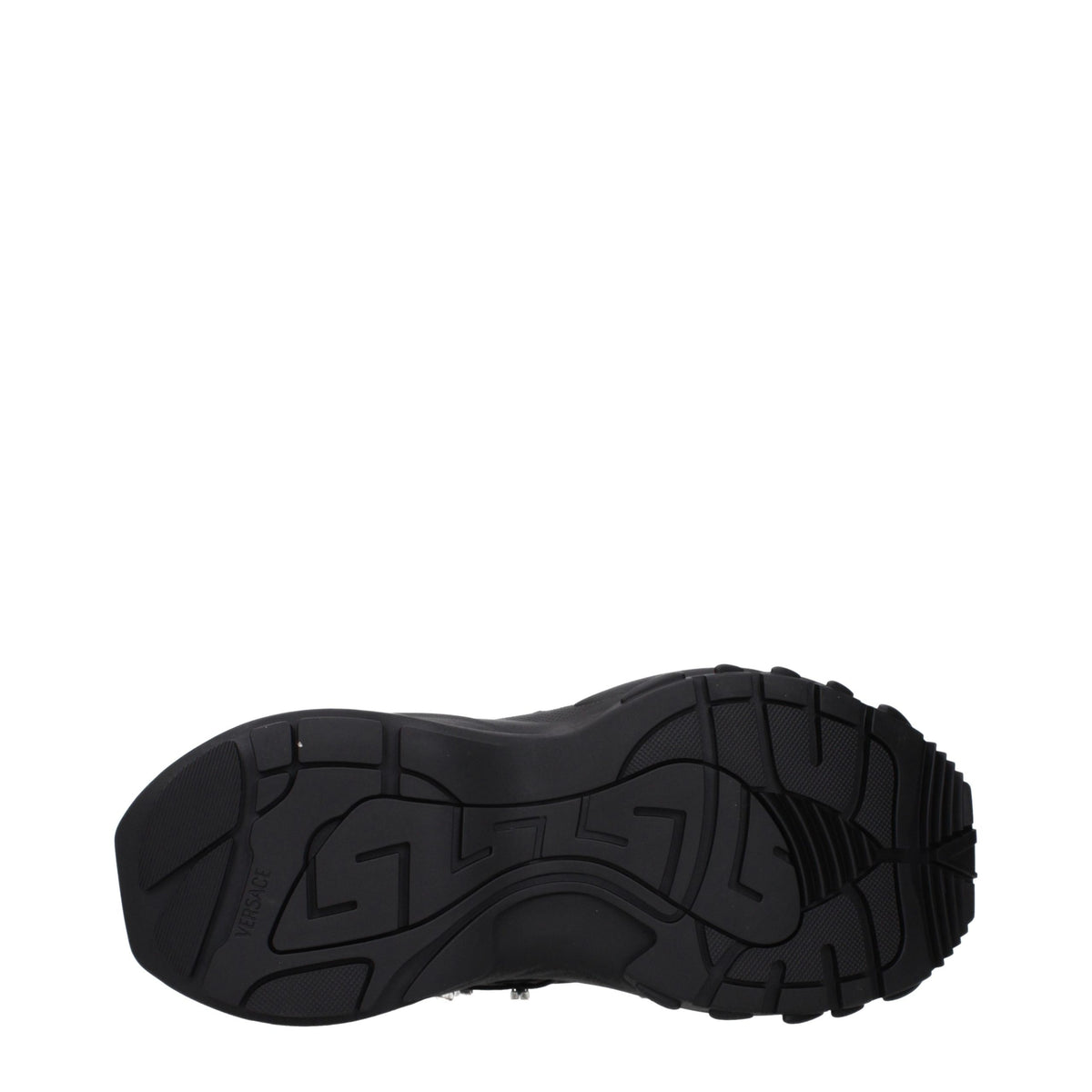 Versace Black Fabric Low-Top Sneakers