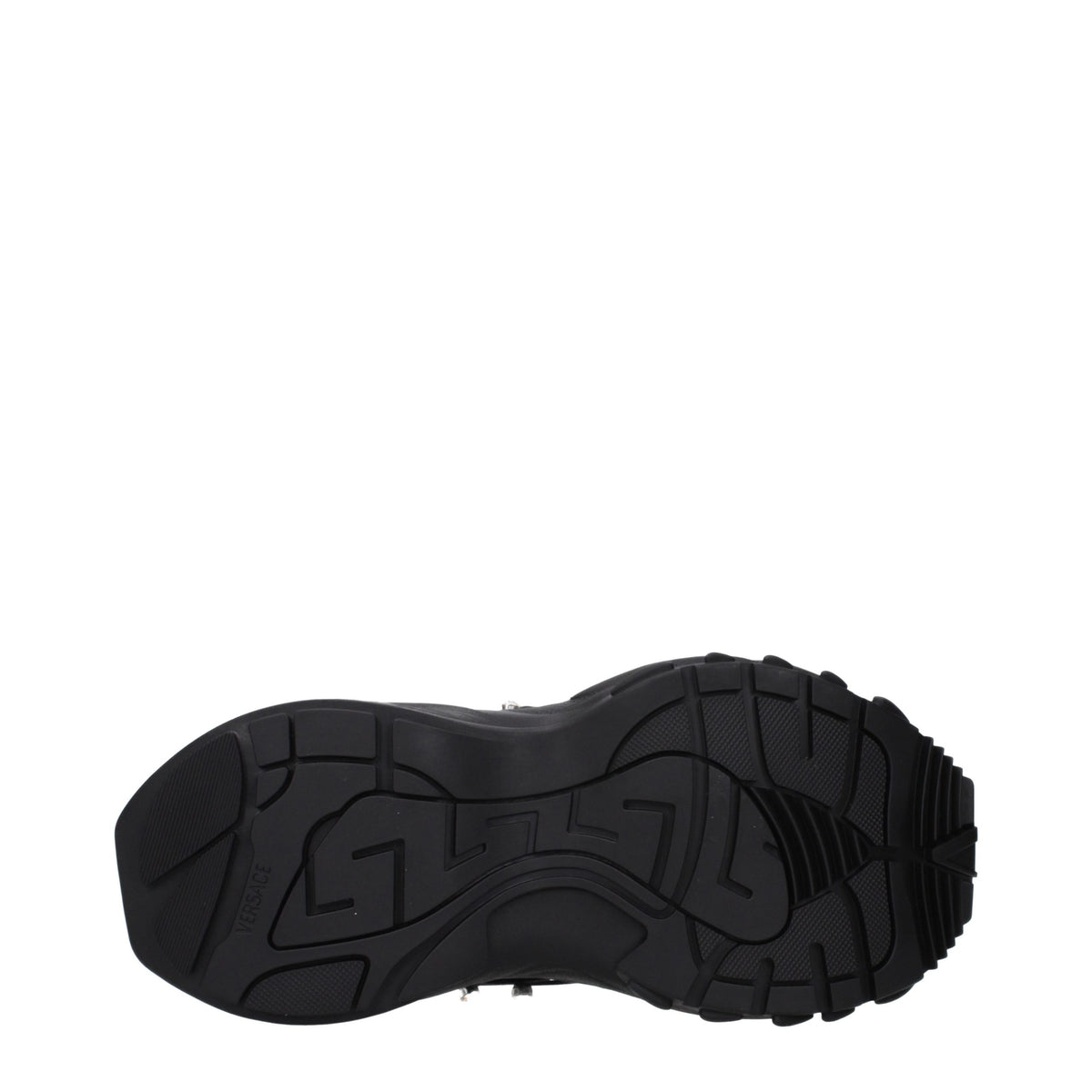 Versace Schwarze Stoff-Sneaker mit klobiger Sohle