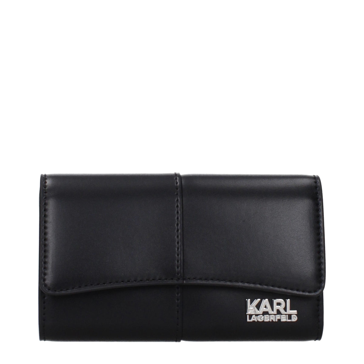 Karl Lagerfeld Schwarzes Portemonnaie aus Polyethylen