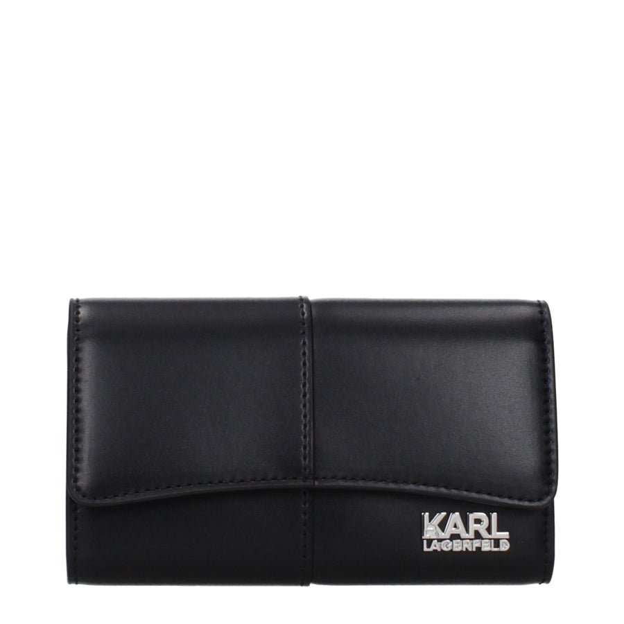 Karl Lagerfeld Schwarzes Portemonnaie aus Polyethylen