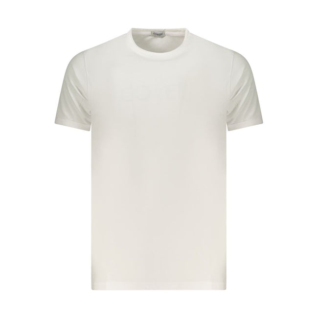 Coveri Moving Weißes Herren-T-Shirt aus Baumwolle