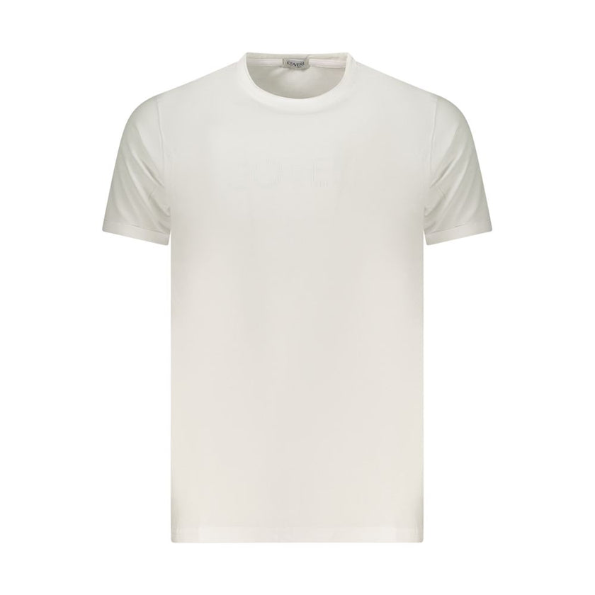 Coveri Moving Weißes Herren-T-Shirt aus Baumwolle