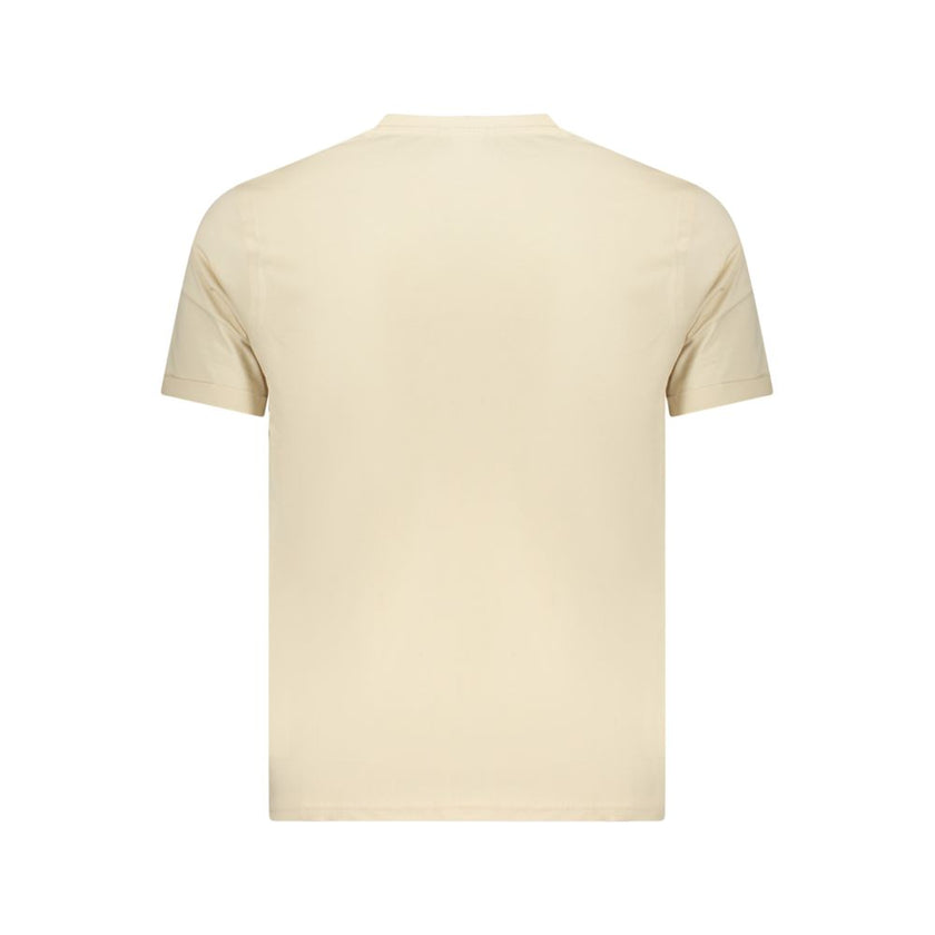 Coveri Moving Beigefarbenes T-Shirt aus Baumwolle