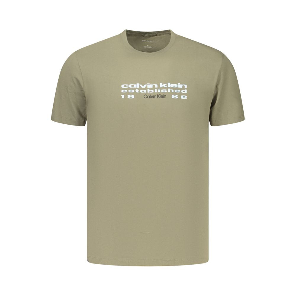 Calvin Klein Men's Green Cotton T-Shirt