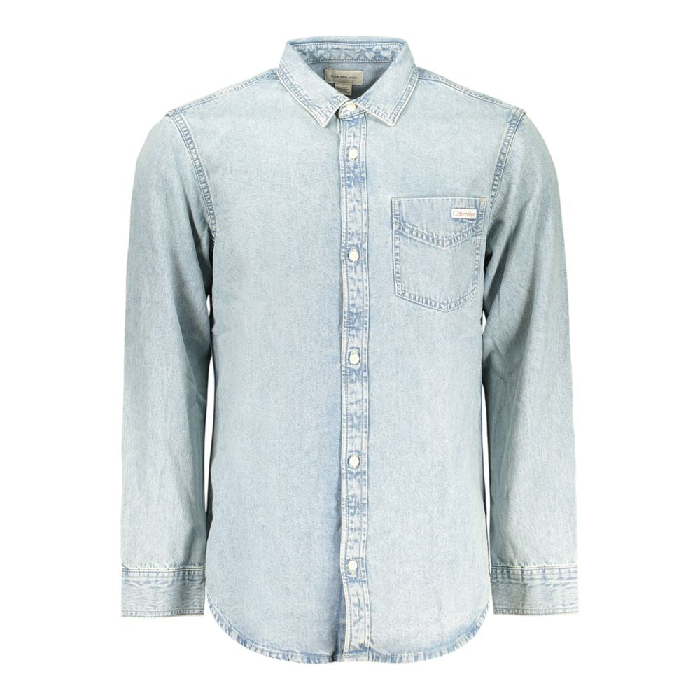 Calvin Klein Men's Azzurro Cotton Shirt