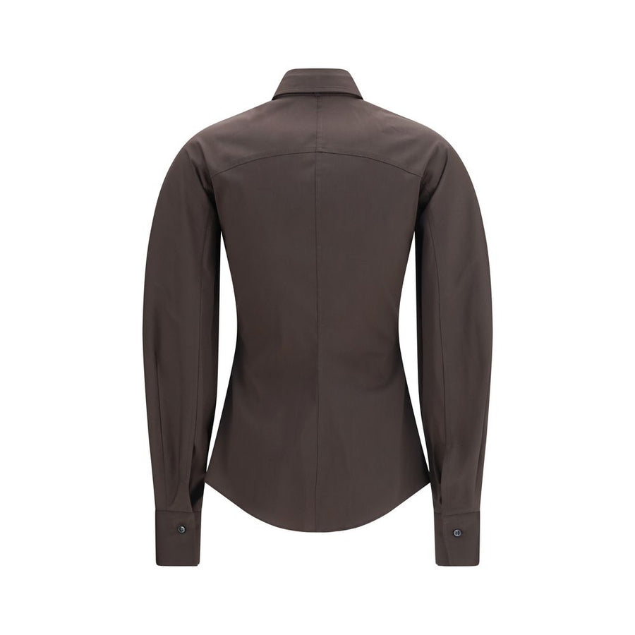 Brunello Cucinelli Braunes Baumwollhemd