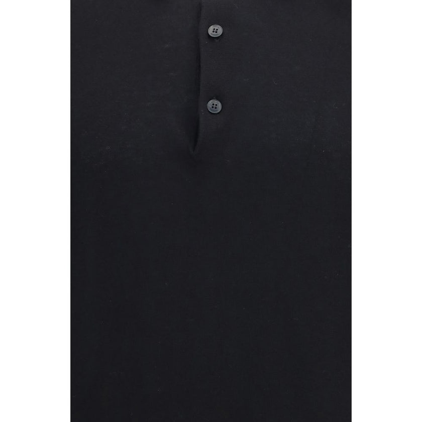 Premiata Schwarzes Baumwoll-Poloshirt