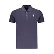 Marina Militare Blaues Baumwoll-Poloshirt für Herren