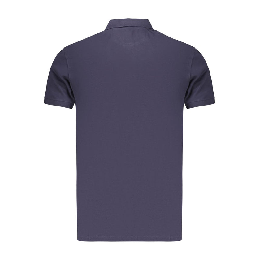 Marina Militare Blaues Baumwoll-Poloshirt für Herren
