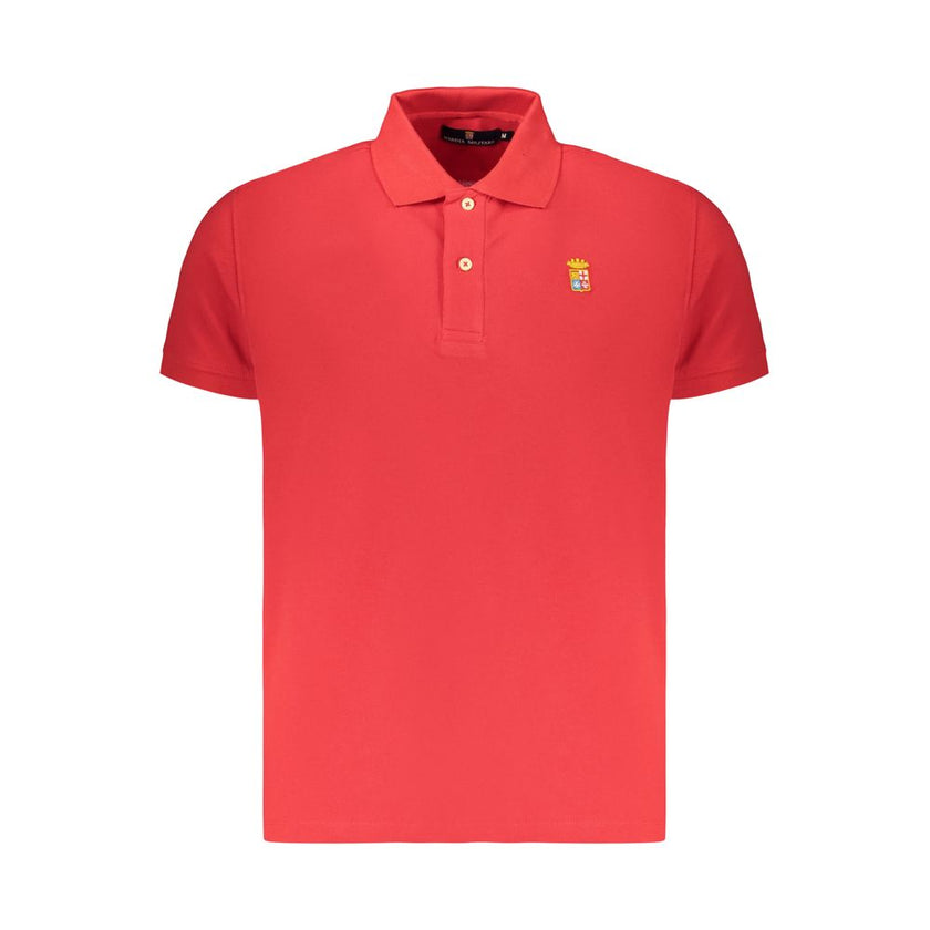 Marina Militare Rosso Baumwoll-Poloshirt für Herren