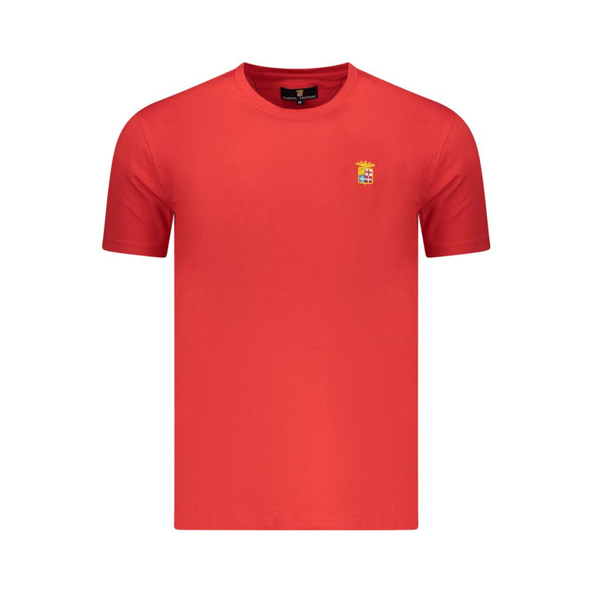 Marina Militare Rotes Baumwoll-T-Shirt für Herren