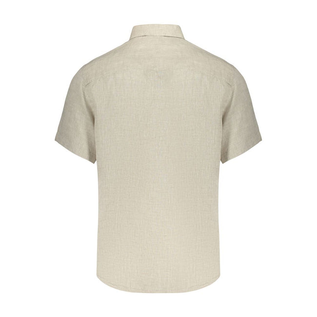 North Sails Beige Leinen Kurzarmhemd