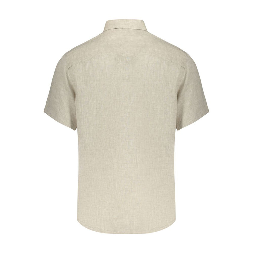 North Sails Beige Leinen Kurzarmhemd