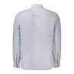 North Sails Blaues Leinenhemd mit Muster