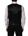 Dolce & Gabbana Schwarze Wollweste mit schmaler Passform