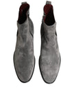 Dolce & Gabbana Graue Chelsea Boots aus Wildleder