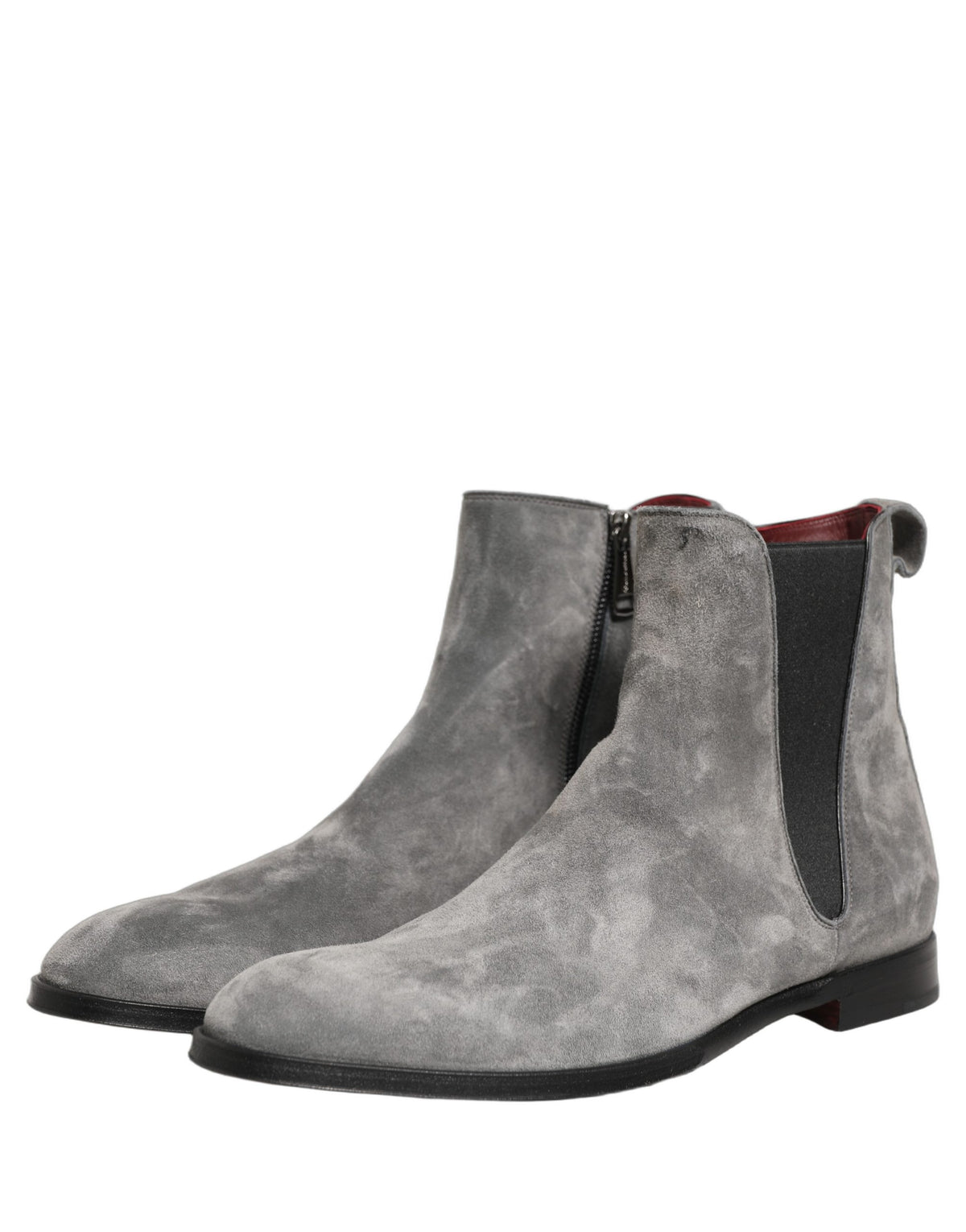 Dolce & Gabbana Grey Suede Chelsea Boots