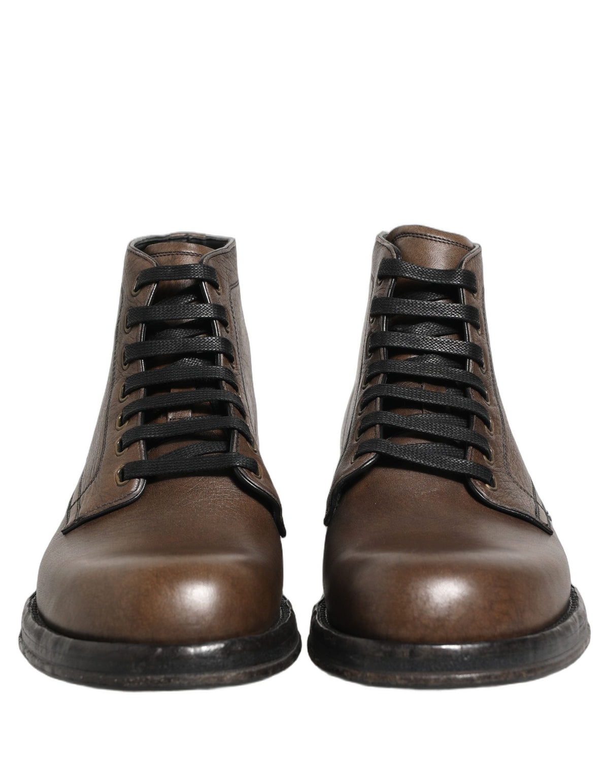 Dolce & Gabbana Men's Brown Perugino Leather Ankle Boots