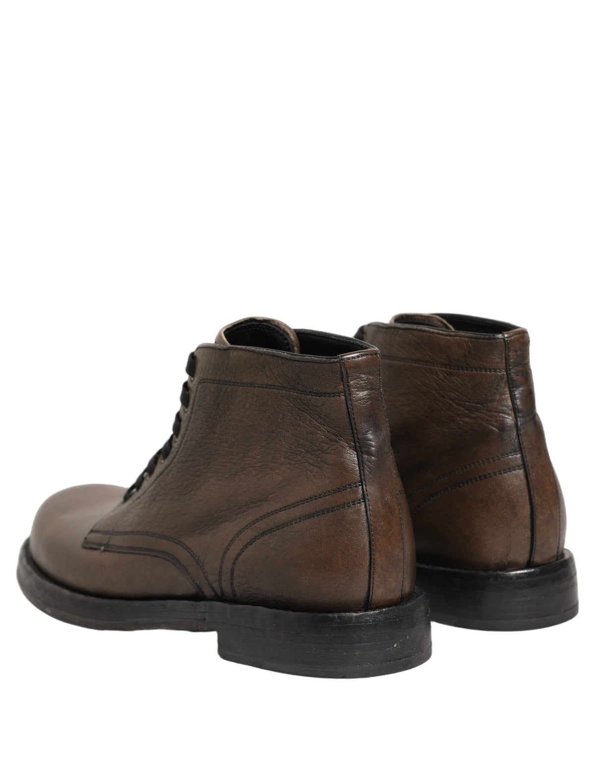 Dolce & Gabbana Men's Brown Perugino Leather Ankle Boots