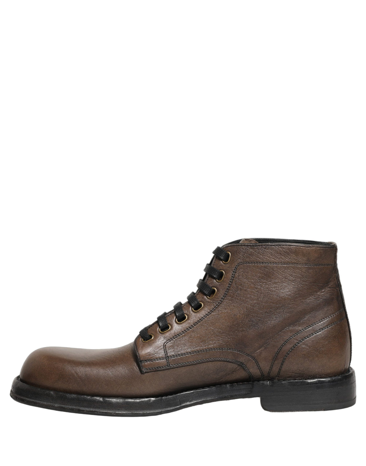 Dolce & Gabbana Men's Brown Perugino Leather Ankle Boots