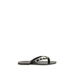 Valentino Garavani Schwarze Bos Taurus Kalbsleder-Flip-Flop-Sandalen