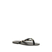 Valentino Garavani Schwarze Bos Taurus Kalbsleder-Flip-Flop-Sandalen